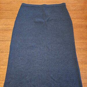 Eileen Fisher Ribbed Knit Teal Skirt